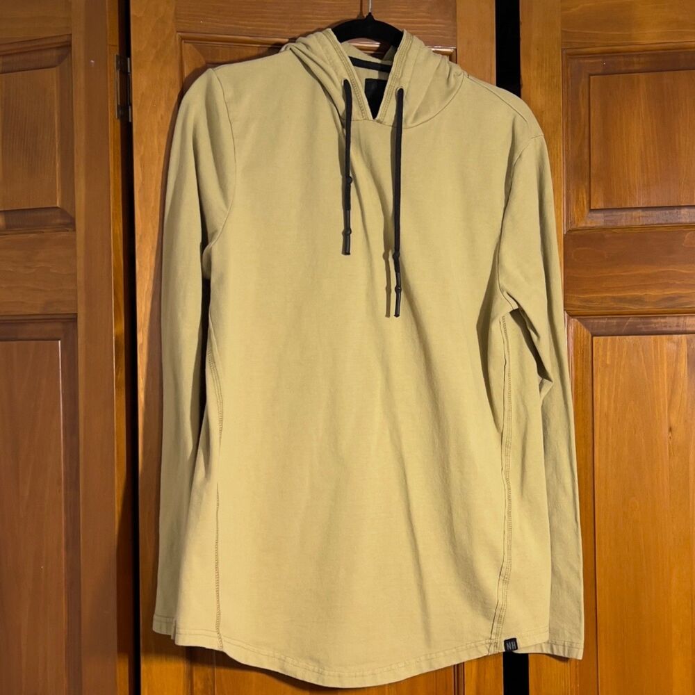 Ninth Hall Pullover Hoodie Mens Medium Beige Khaki Tan Streetwear Zumiez Hooded